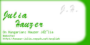 julia hauzer business card